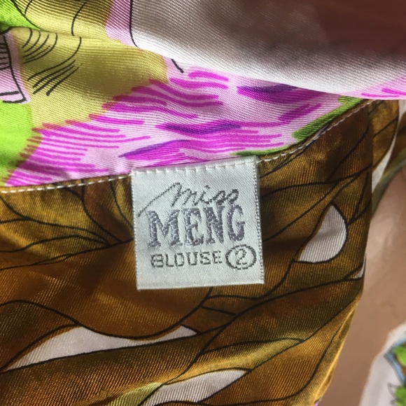 Miss Meng Silk Parrot Print Blouse - Picture 15 of 15